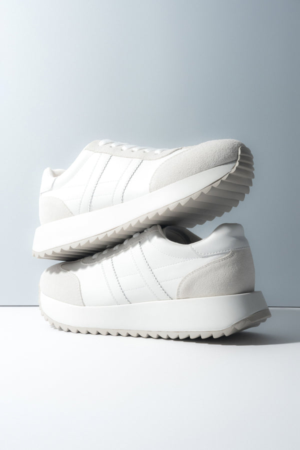 Women's White Low-Top Velour made of Genuine Leather and Suede ES8 ER00119029.