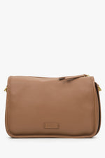 Brown Leather Shoulder Bag with Adjustable Strap Estro ER00114405.