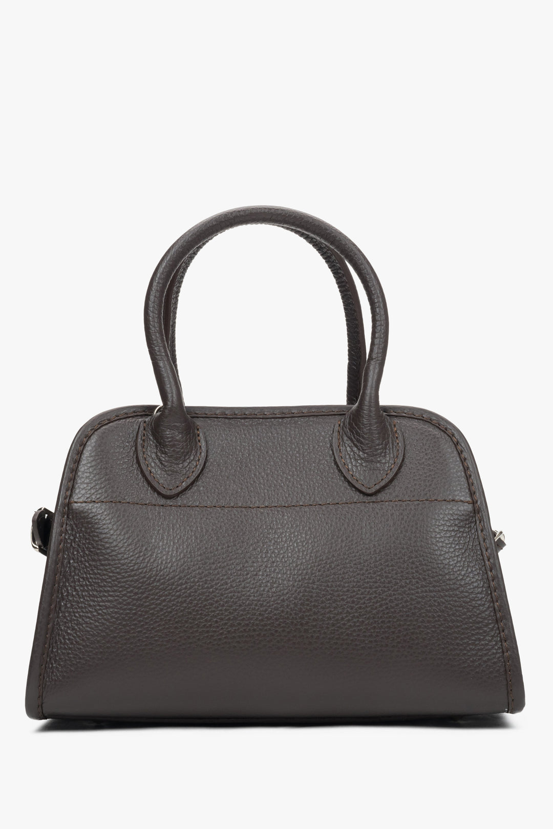 Dark brown handbag with a handle Estro.