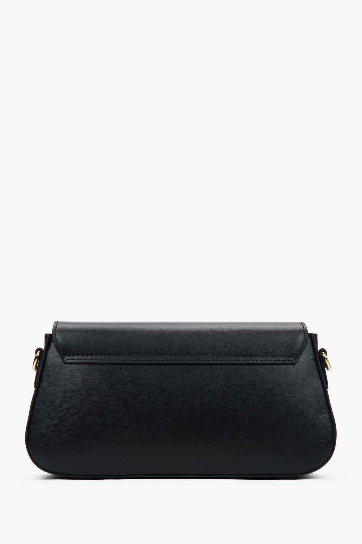 Premium women's crossbody bag made of italian genuine leather – black, Estro.