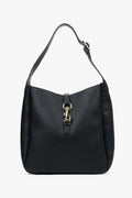 Women's Black Shopper Bag made of Premium Italian Genuine Leather Estro ER00117493.