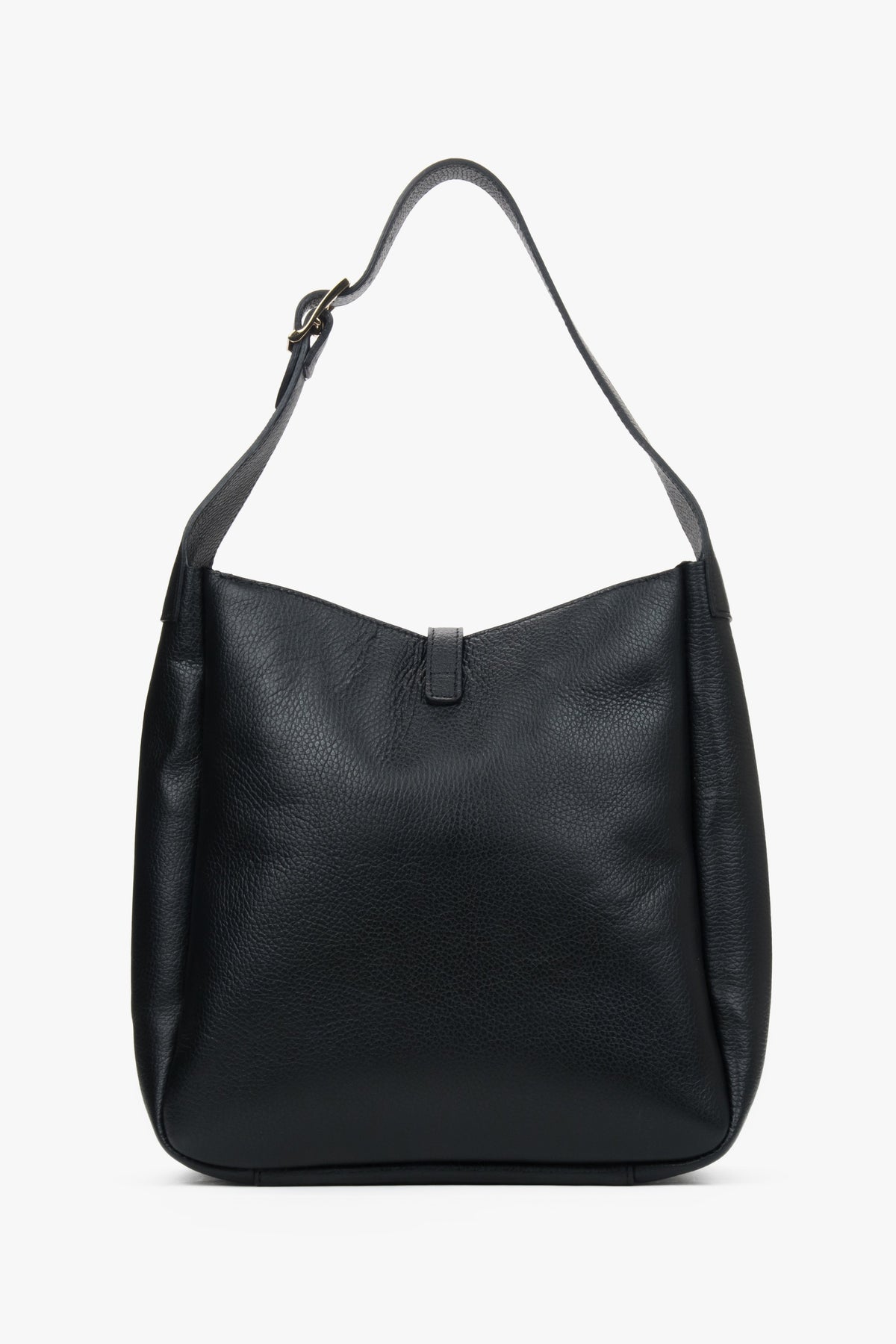 Women's black shopper bag made of Italian genuine leather.