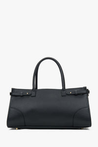 Women's Black Tote Handbag made of Premium Italian Genuine Leather Estro ER00117491.