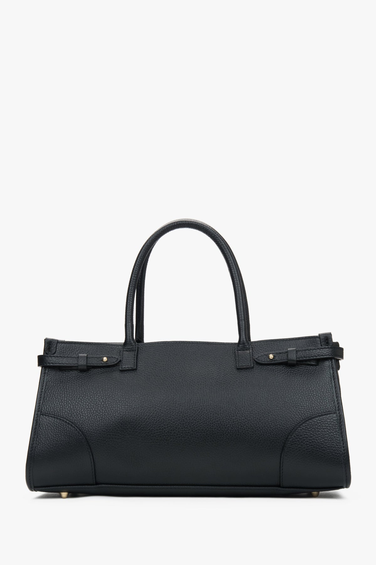 Women's Black Tote Handbag made of Premium Italian Genuine Leather Estro ER00117491.