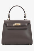 Women's  Brown Satchel Handbag made of Premium Italian Genuine Leather Estro ER00116746.