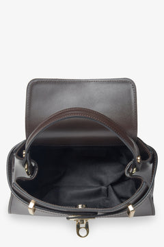 Box bag made of Italian leather – top view.