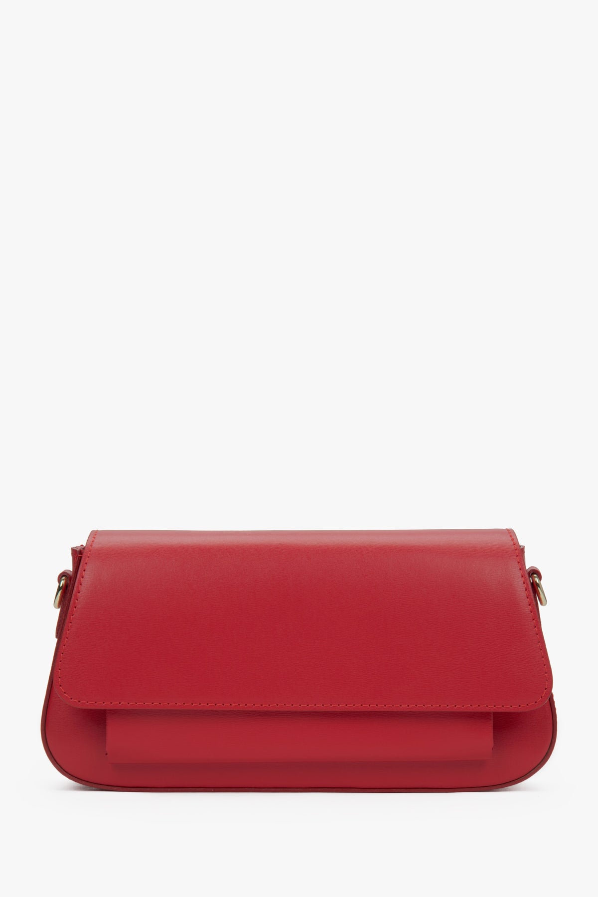 Women's Red Crossbody Bag made of Premium Italian Genuine Leather Estro ER00117489.