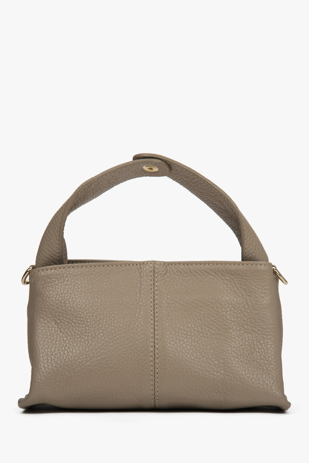 Leather beige handbag by Estro.