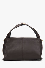 Women's Small Dark Brown Handbag made of Premium Italian Genuine Leather Estro ER00117533.