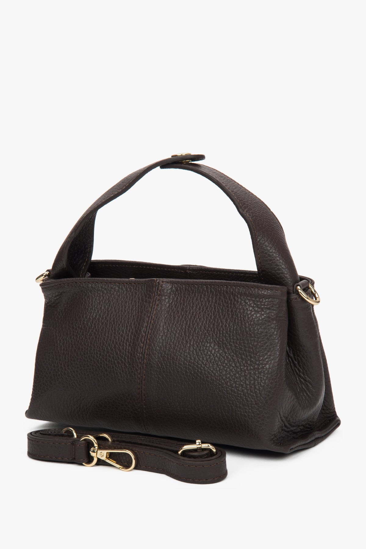 Handy women's dark brown handbag by Estro.