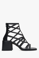Women's Black Elegant Gladiator Sandals with an Openwork Design Estro ER00117383.