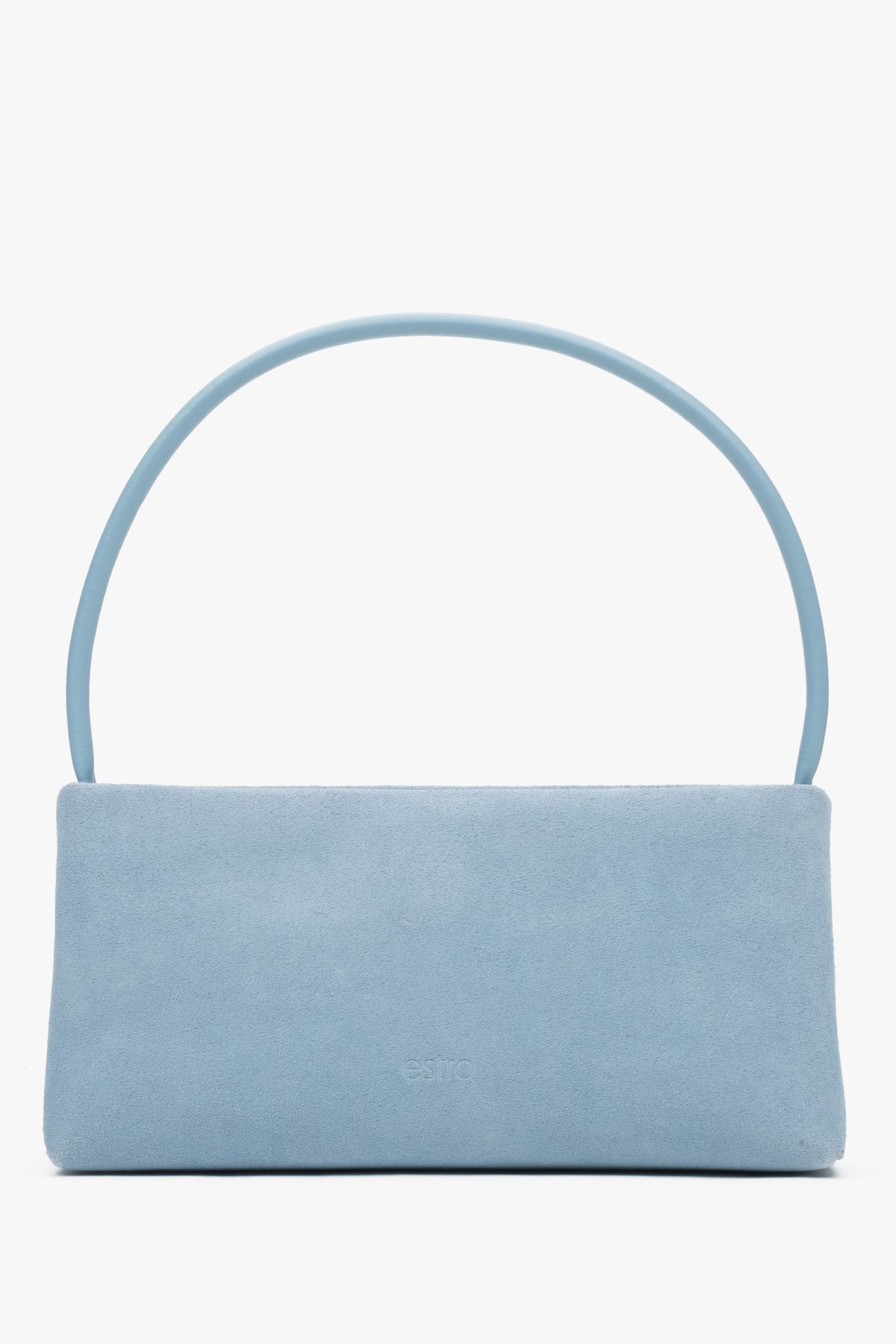 Women's Blue Velour Shoulder Bag Estro ER00116824.
