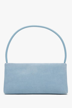 Women's Blue Velour Shoulder Bag Estro ER00116824.
