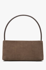 Women's Brown Velour Shoulder Bag Estro ER00116821.