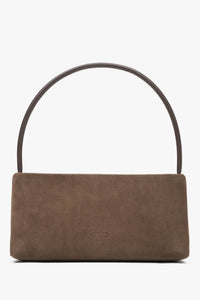 Women's Brown Velour Shoulder Bag Estro ER00116821.