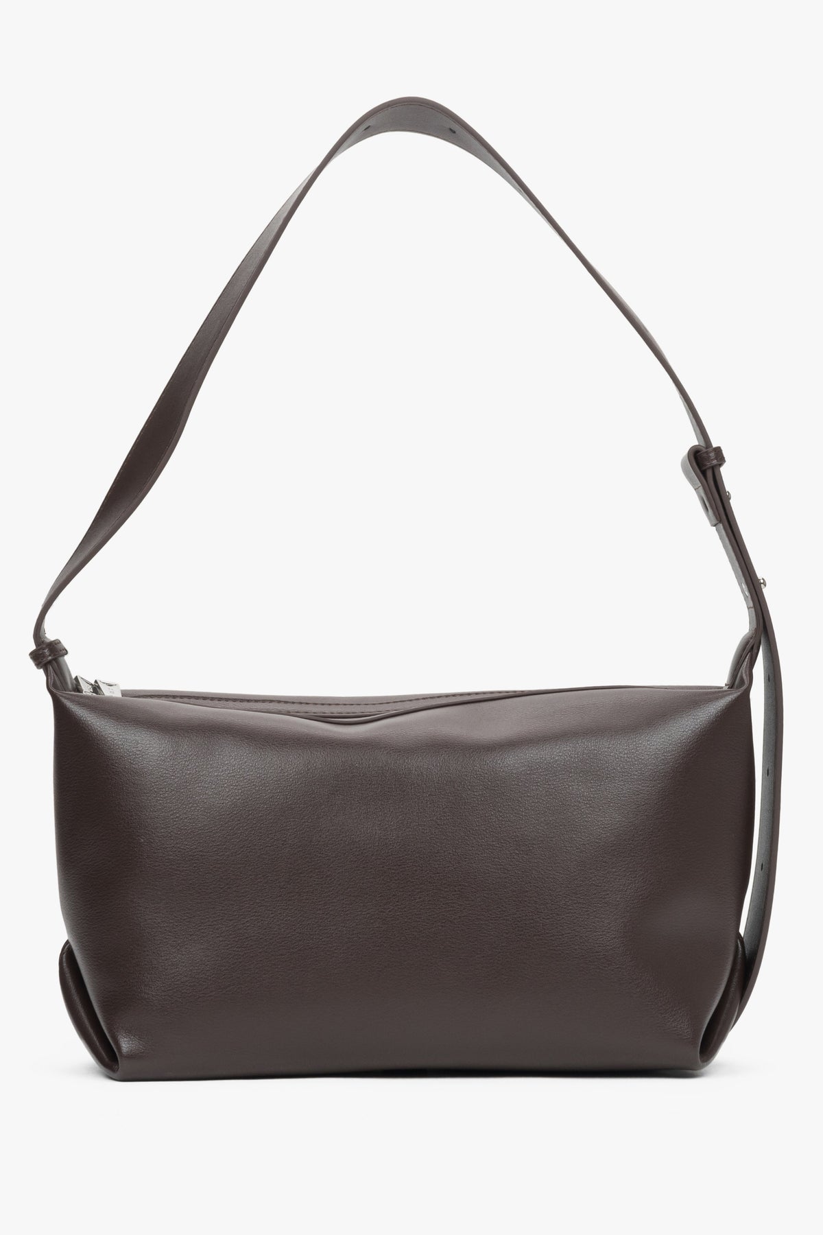 Dark brown women's messenger bag Estro.