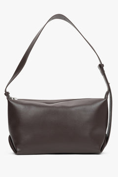 Dark brown women's messenger bag Estro.