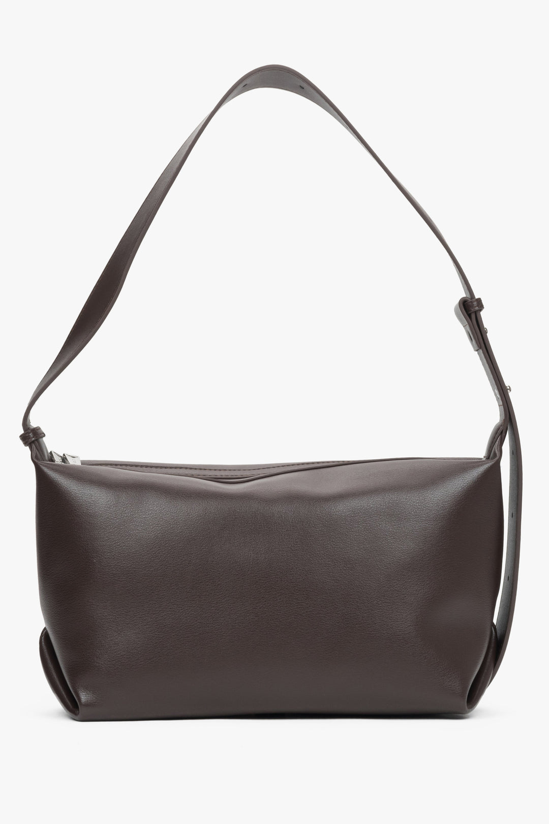 Dark brown women's messenger bag Estro.