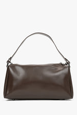 Women's Dark Brown Leather Crossbody Bag Estro ER00116605.