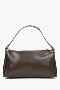 Women's Dark Brown Leather Crossbody Bag Estro ER00116605.