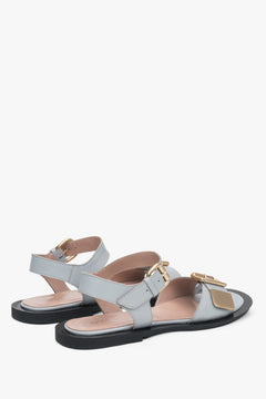Elegant and stylish light blue women's sandals by Estro, model ER00117384, made of leather.