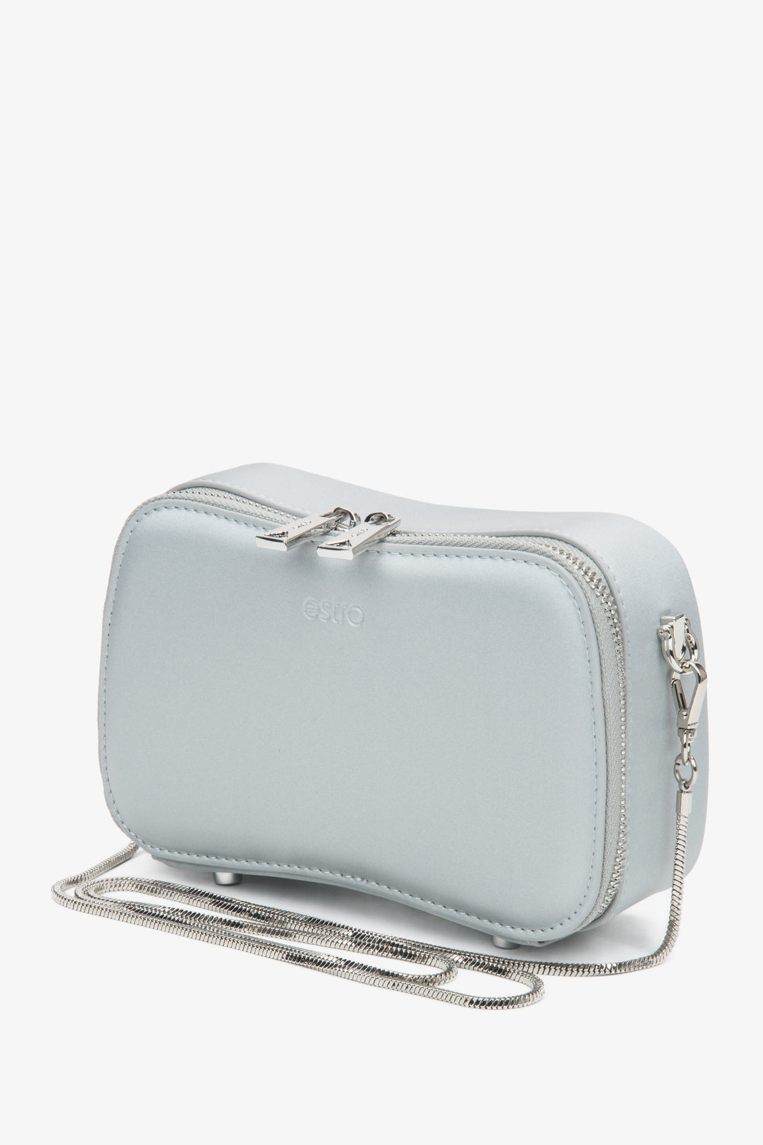 Women's Small Silver Shoulder Bag with Chain Estro ER00116810.