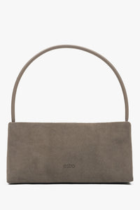 Women's Taupe Velour Shoulder Bag Estro ER00116822.