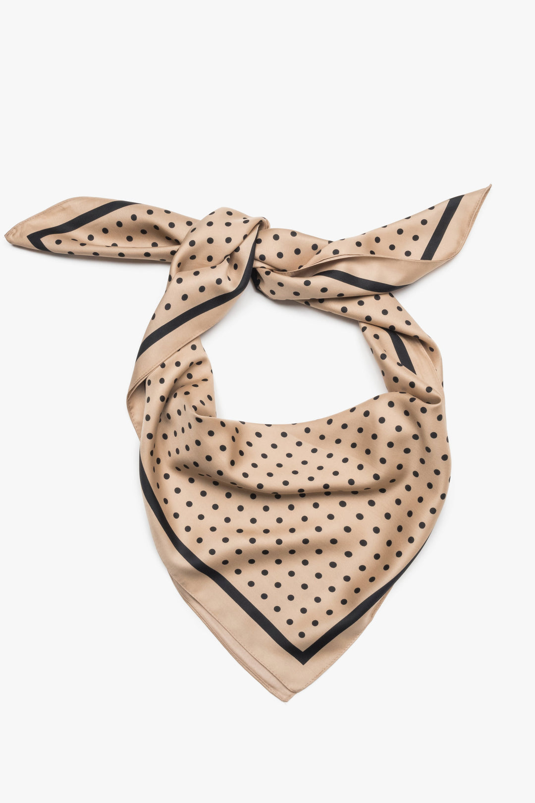 Women's Beige & Black Polka Dot Neckerchief Estro ER00118511.