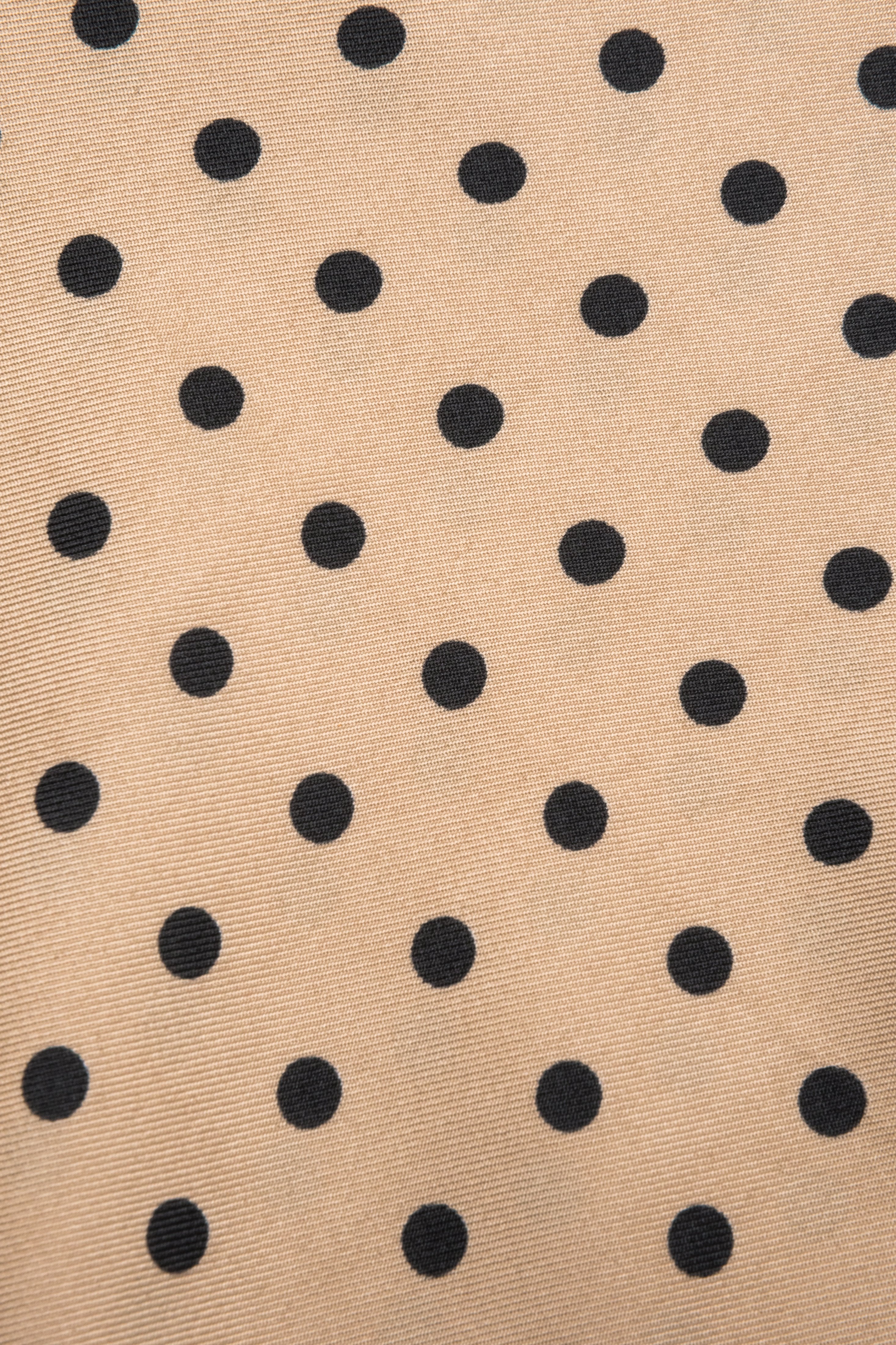Women’s beige and black polka dot neckerchief Estro.