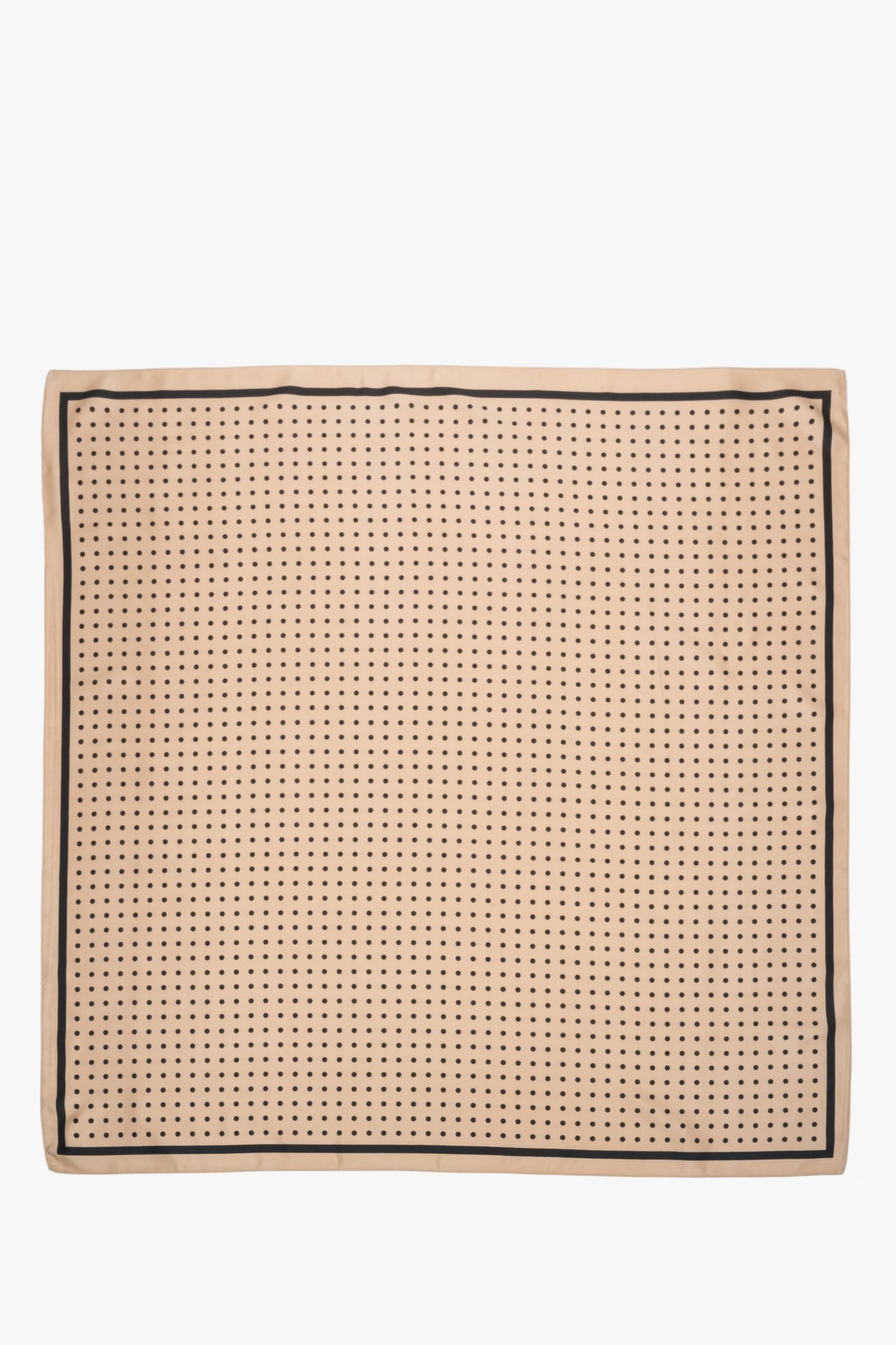 Beige and black women’s neckerchief with polka dots Estro.