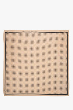 Beige and black women’s neckerchief with polka dots Estro.