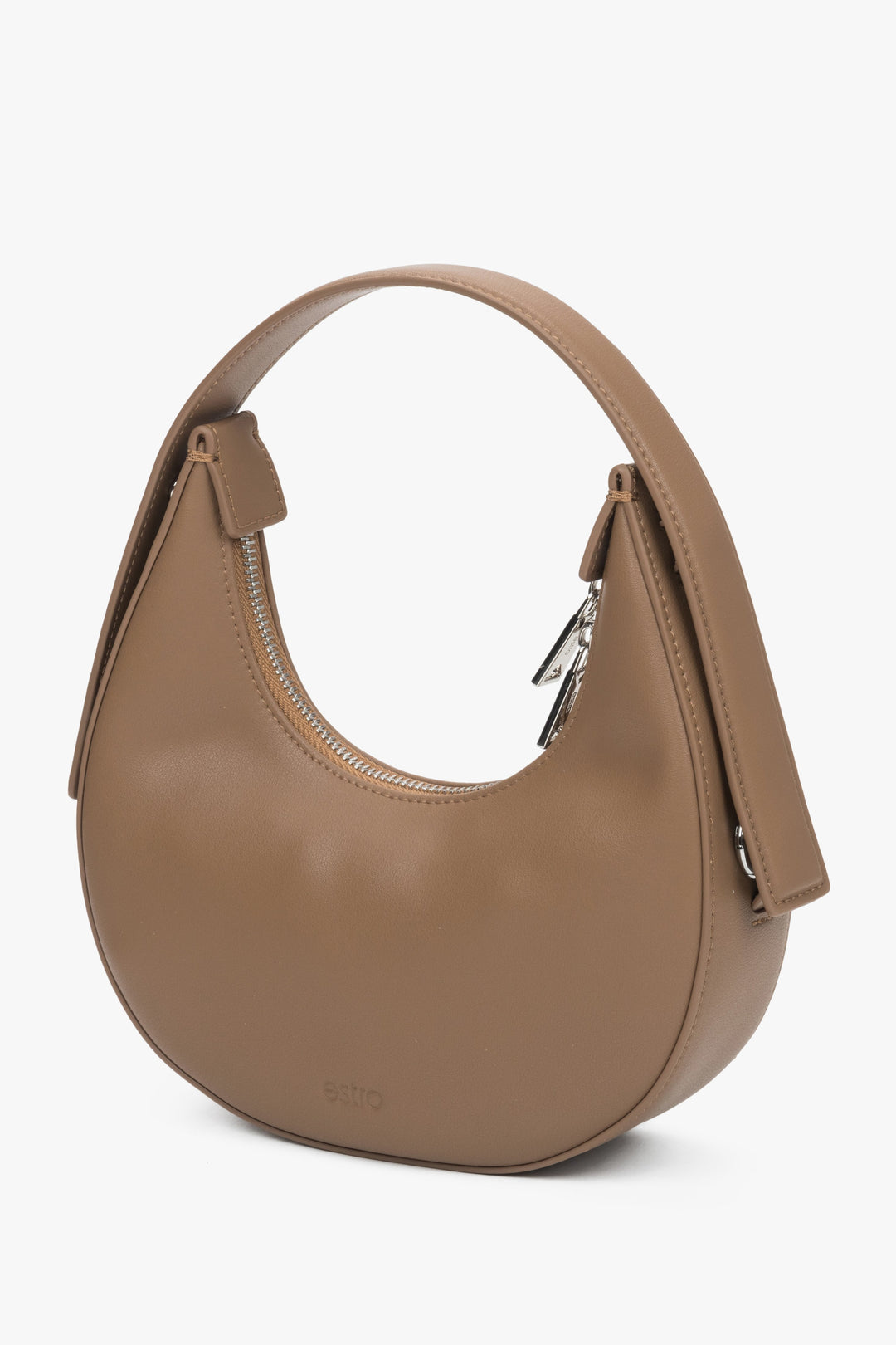 Beige crescent bag for women from Estro.