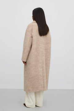 Women's beige trench coat - reverse.