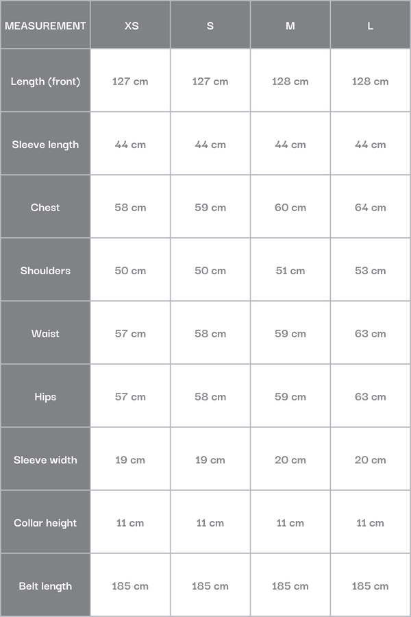 Size chart for ER00117902.