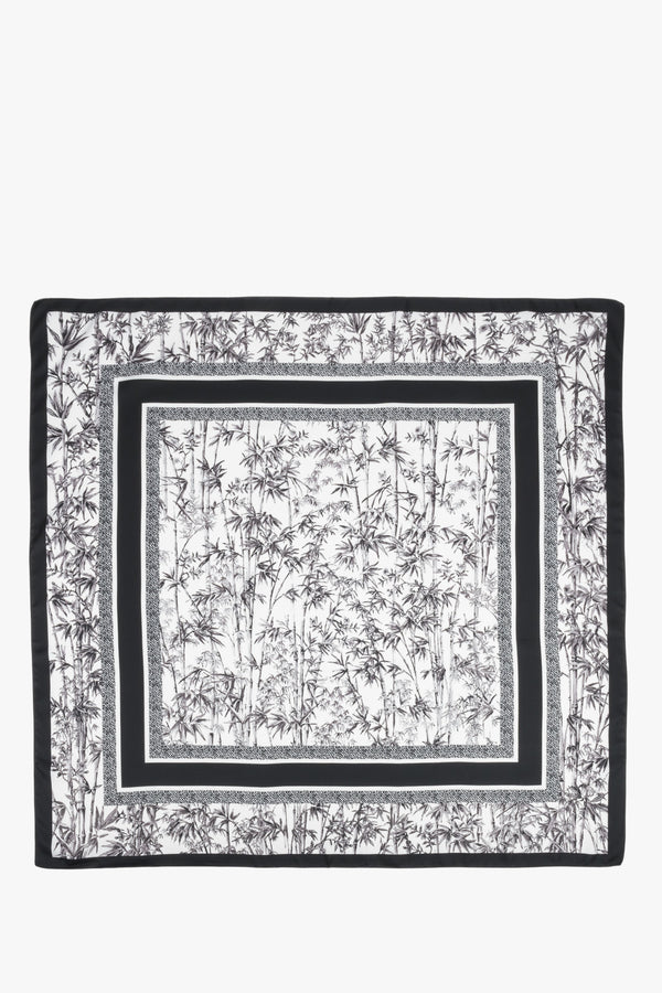 Women’s black-and-white jungle-print scarf by Estro.