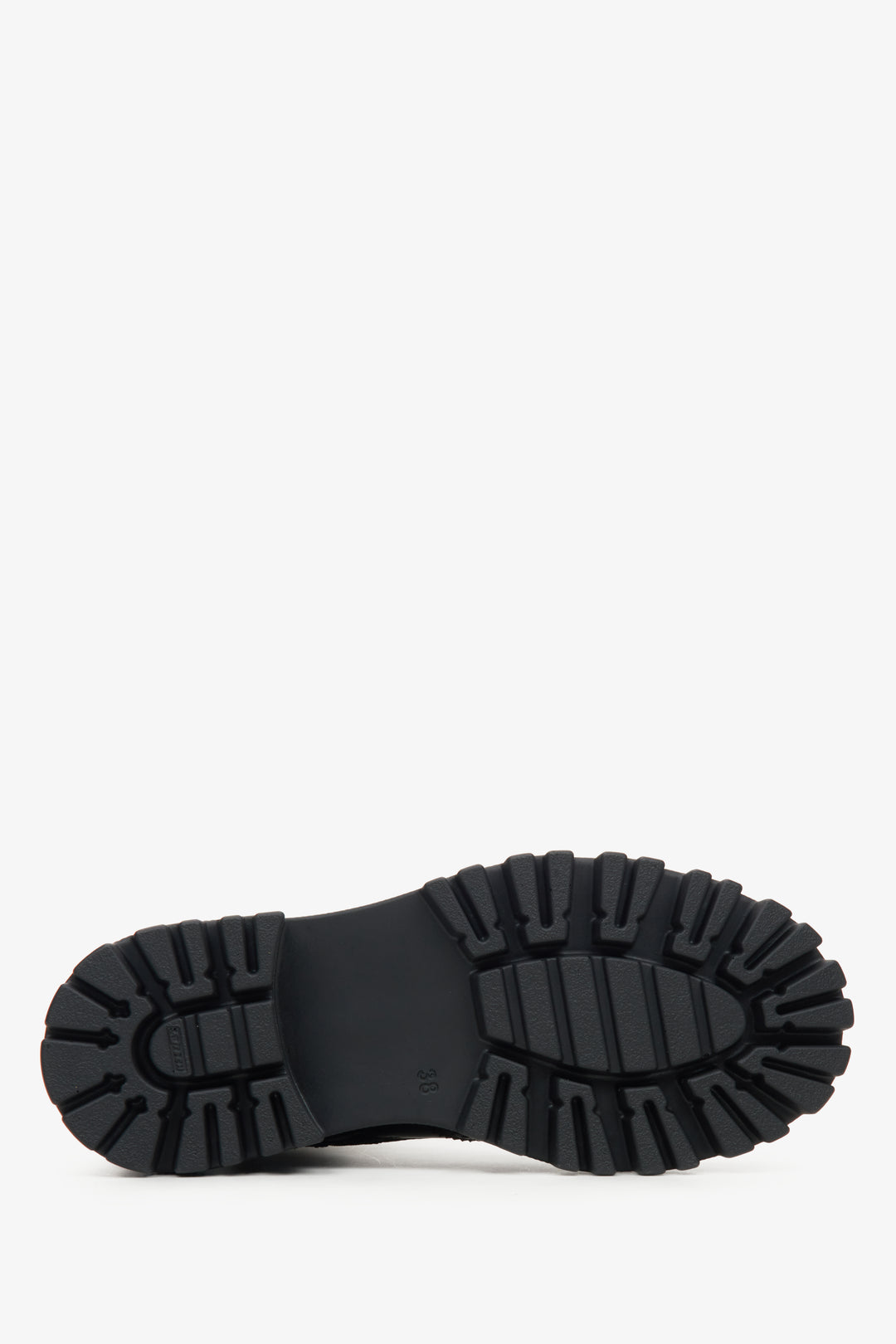 Women's black leather ankle boots Estro - sole.