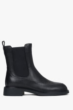Women’s Black Chelsea Boots with an Elastic Insert made of Genuine Leather Estro ER00118730.