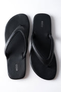Women’s Black Flip-Flops made of Soft Genuine Leather Estro ER00119396