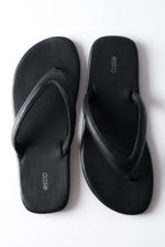 Women’s Black Flip-Flops made of Soft Genuine Leather Estro ER00119396