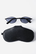 Women's Black Genuine Leather Glasses Case Estro ER00119893