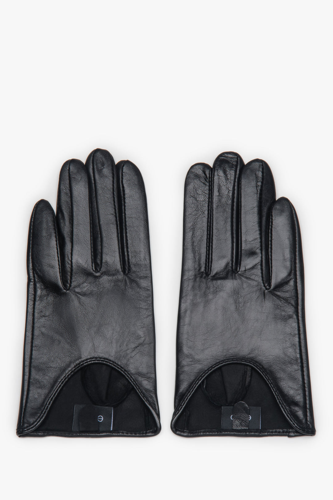 Women's gloves Estro ER00118426, black, made of genuine leather.
