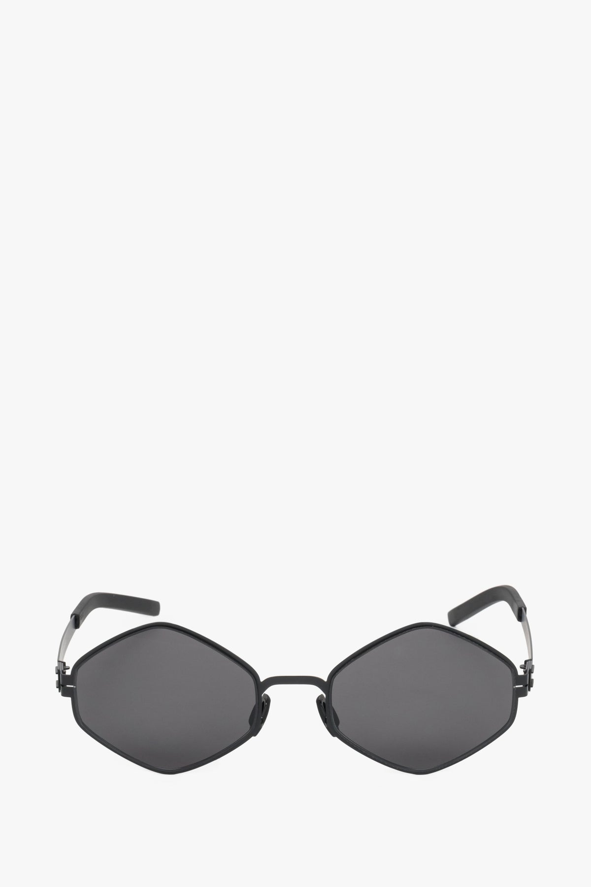 Women's Black Hexagonal Thin Frame Sunglasses Estro ER00119103.