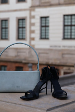 Women’s Black High-Heeled Sandals made of Genuine Leather Estro.