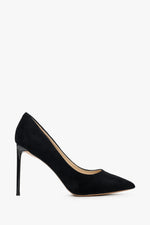 Women's Black High Heels made of Genuine Velour Estro ER00112792.