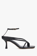 Women’s Black Leather Flip-Flop Style Sandals With Heel Estro ER00119738.