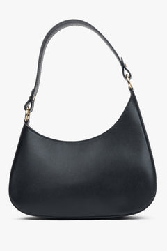 Women's Black Shoulder Bag Crafted from Italian Genuine Leather.