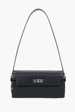 Women's Black Leather Shoulder Bag Estro ER00119887.