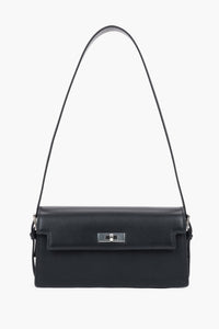 Women's Black Leather Shoulder Bag Estro ER00119887.