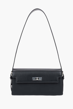 Women's Black Leather Shoulder Bag Estro ER00119887.