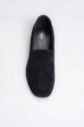 Women’s Black Loafers made of Soft Genuine Velour Estro ER00118002.